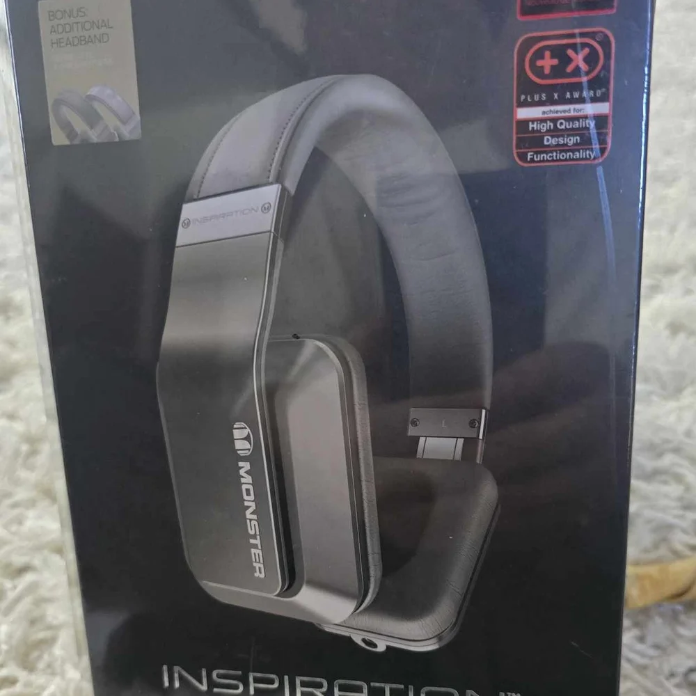Monster Inspiration Active Noise-Canceling Over-Ear Headphones  Black. BRAND NEW